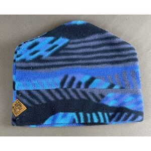 Vintage Murray Merkley Wool Beanie Blue Black Purple Geometric Canada